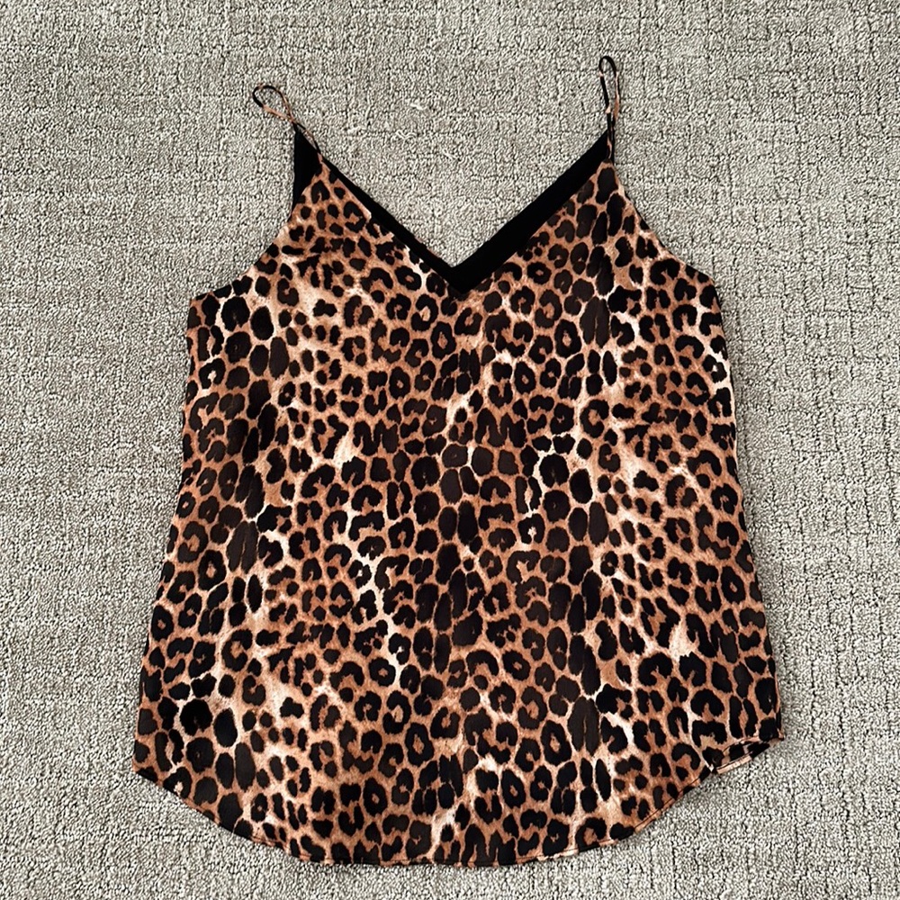 Express leopard print sleeveless blouse